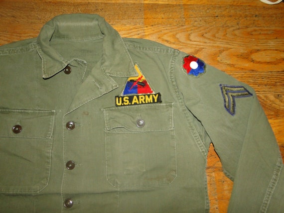 Vintage jacket us  army militaria HBT herringbone… - image 3