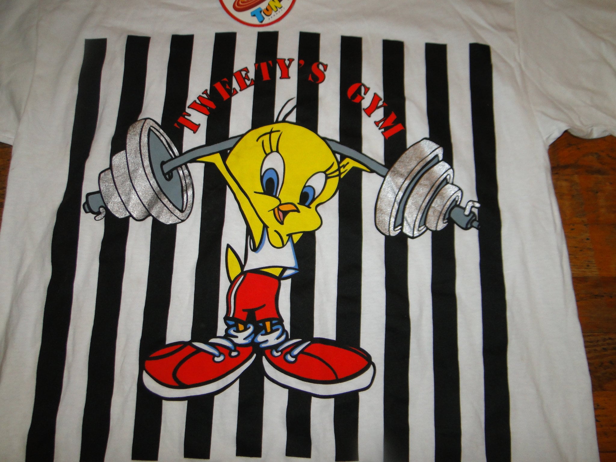 90s 鬼フェード ルーニーチューンズ ©1996 タンクトップ XL Tシャツ NWT Vintage 90s Looney Tunes Tweety's Gym T Shirt 1996 Sz XL