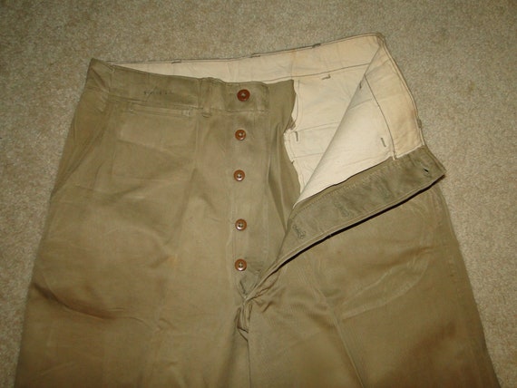 Vintage USMC US Military Uniform Trousers Chino pa