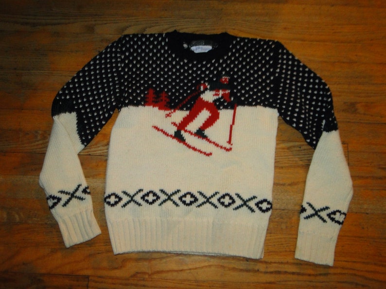 Vintage 90's Polo Ralph Lauren Ski Sweater Size M image 4