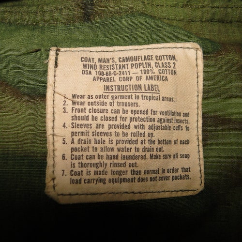 SHIRT1969 shops US MILITARY OG 107 Vietnam war slant Pocket Sz small regular