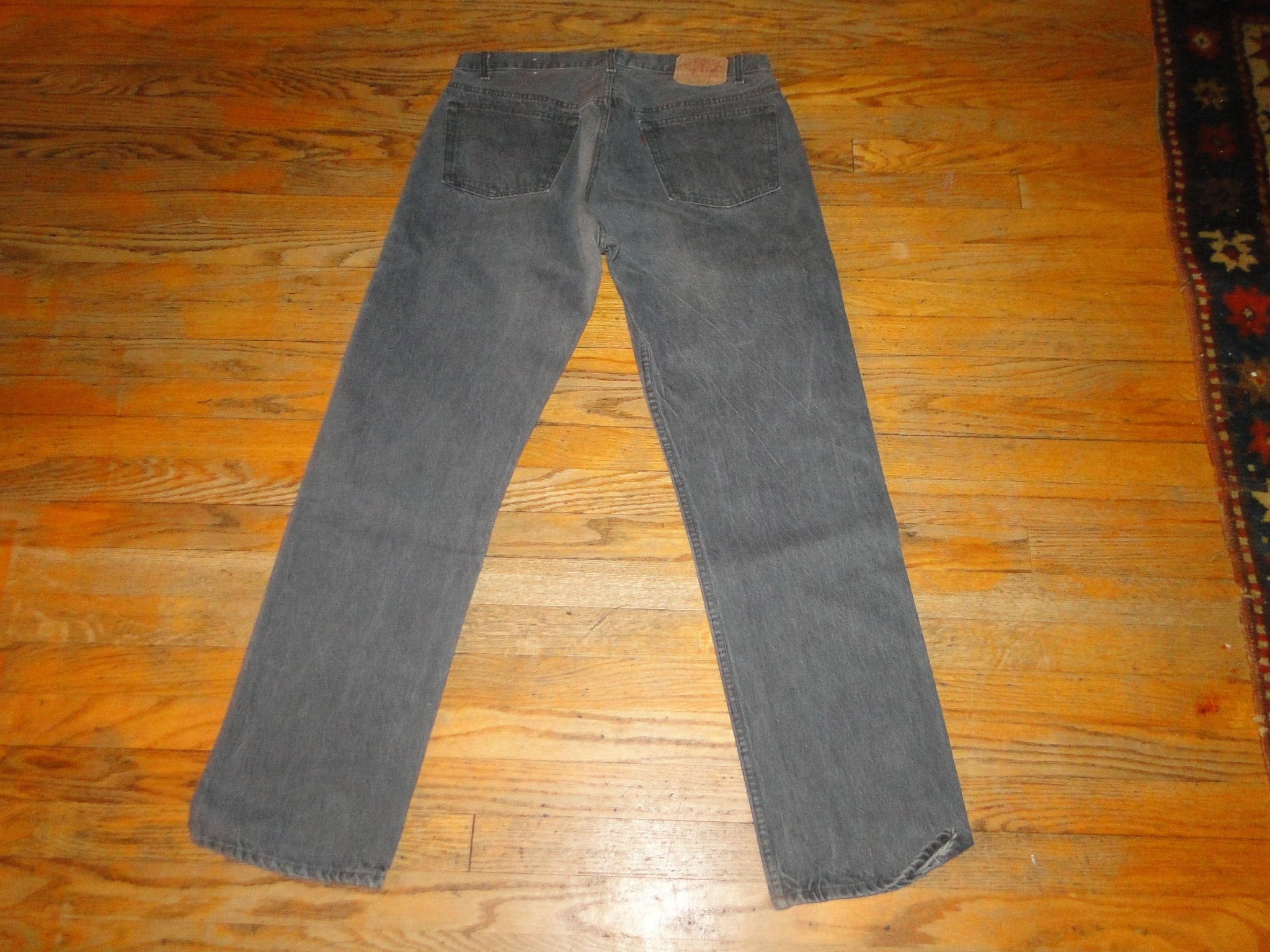 VINTAGE LEVI'S 501 Black Denim Jeans Work Pant Made in USA