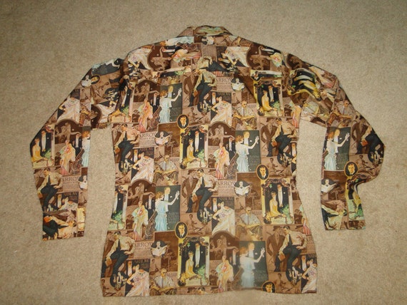 VINTAGE Joe Namath By Arrow Shirt Polyester Night… - image 7