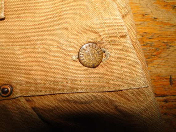 Vintage Rare CARHARTT Headlight Finck Duck Overalls Bibs S Vintage Rare CARHARTT Headlight Finck Duck Overalls Bibs S