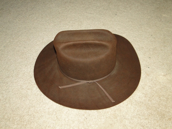 Vintage STETSON Brown Fedora Hat Cowboy Western H… - image 3