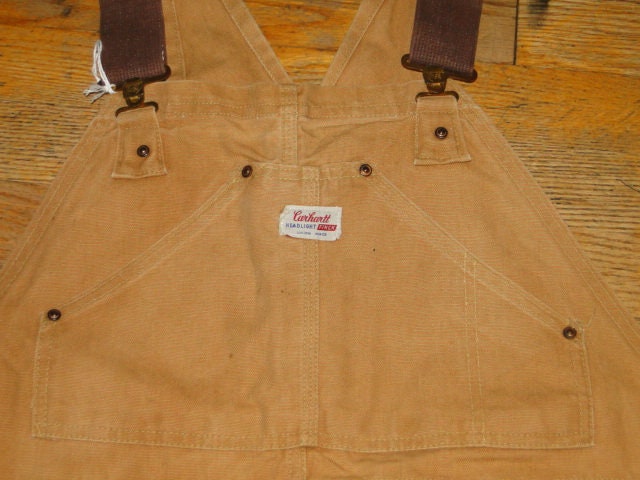 Vintage Rare CARHARTT Headlight Finck Duck Overalls Bibs S Vintage Rare CARHARTT Headlight Finck Duck Overalls Bibs S