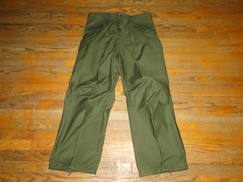Vintage og-107 Vietnam War US Military Uniform Trousers pant BUTTON FLY 31x 33