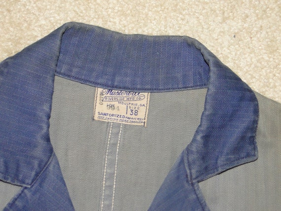 Vintage SHOP COATjacket  Herringbone HBT pontiac … - image 8