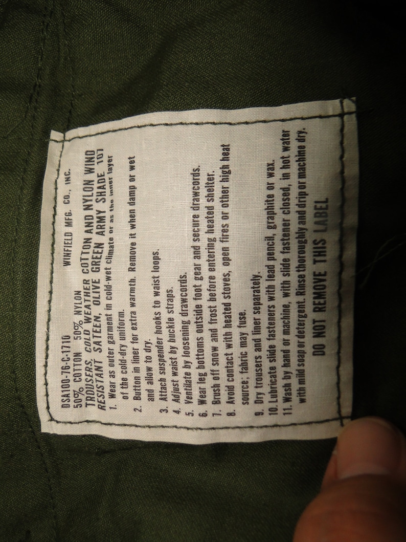 Vintage og-107 Vietnam War US Military Uniform Trousers pant BUTTON FLY 31x 33