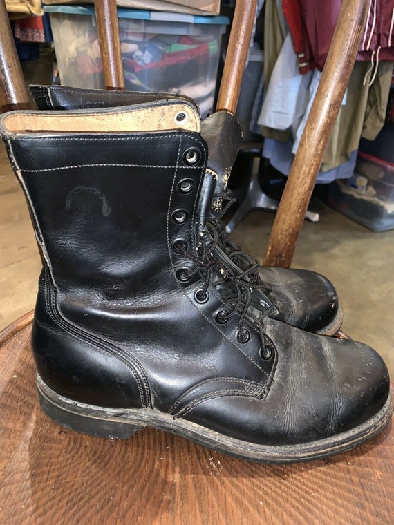 Vintage US ARMY Militaria 1969 Leather Combat Boot Sz 10 W | Etsy