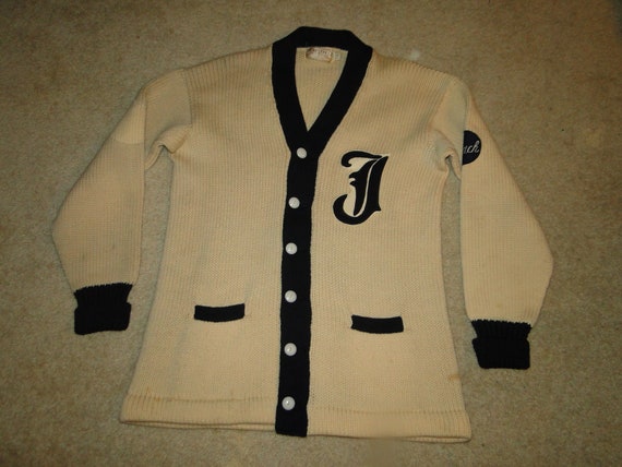VINTAGE WOOL Lettermen Varsity Sweater cardigan Co