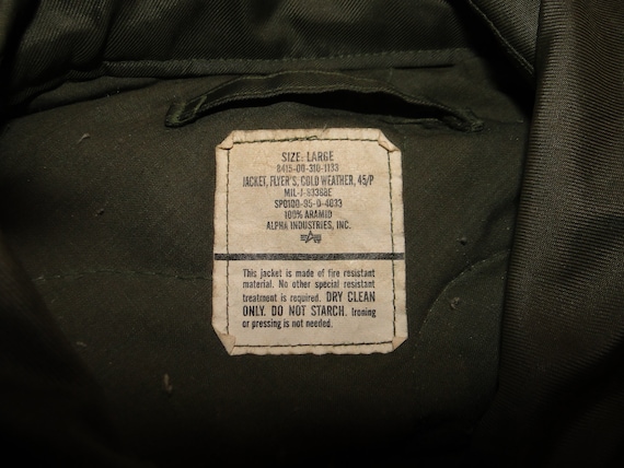 Vintage US Militaria flyer's Jacket cold weather … - image 5