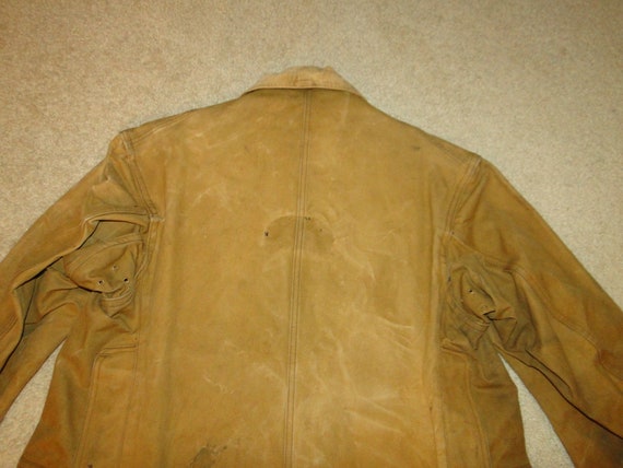 Vintage Jacket Canvas Hunting Coat Brown USA 40s … - image 7