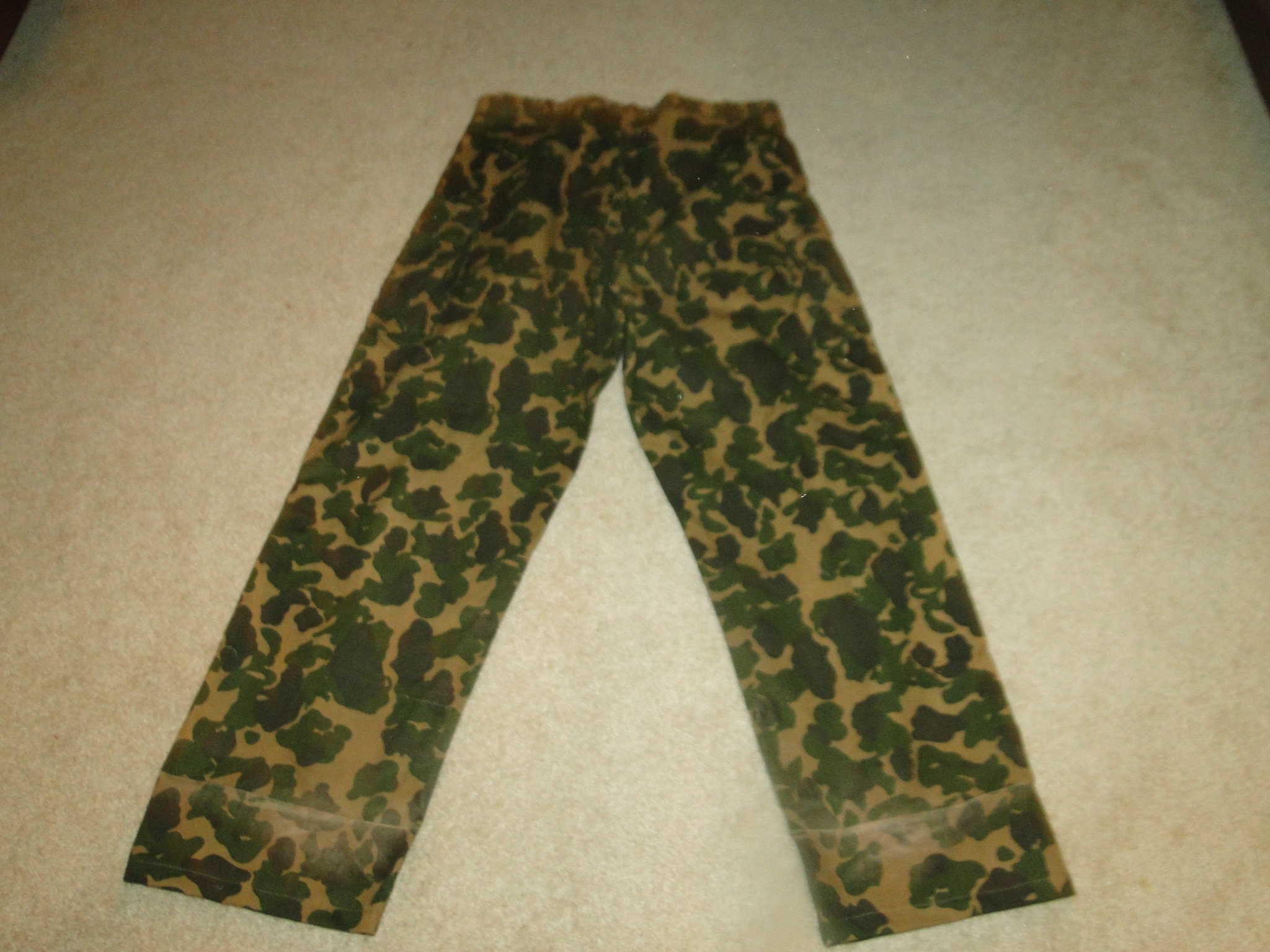 VINTAGE COTTON Camo Hunting Pant Bullseye Bill Camouflage Sz