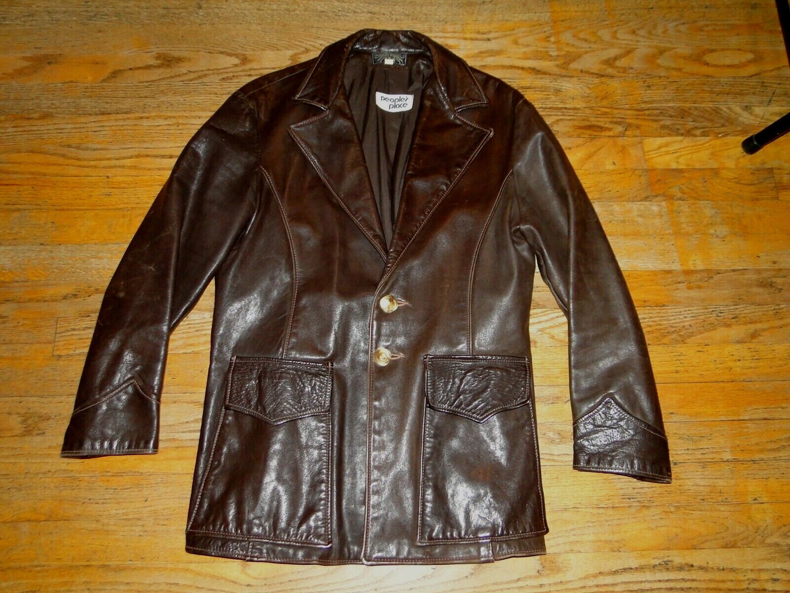 ブラウンレザージャケット　70s KoK ビンテージ ブラウンレザージャケット 70s KoK ビンテージ