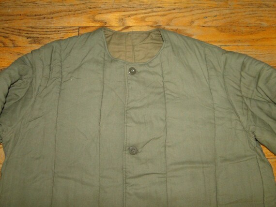 Vintage Militaria Army Field Coat Jacket Liner eu… - image 3