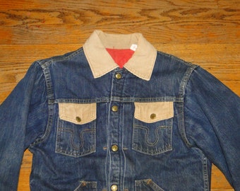 Vintage BIG SMITH Denim Jacket 1950s 50s Jeans Indigo