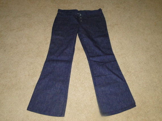 VINTAGE Wrangler denim pant 70s Bell Bottoms wome… - image 1