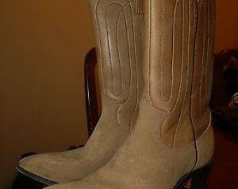 Vintage JUSTIN LEDEREN Laarzen Vrouwen Western Roper COWBOY Sz 7A