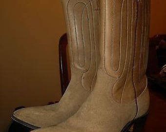 Vintage JUSTIN LEATHER Boots Women Western Roper COWBOY Sz 7A