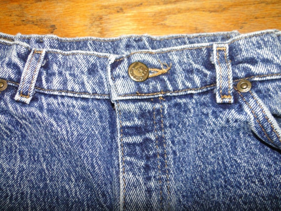 VINTAGE LEE Acid Wash Black Denim Jeans made in u… - image 4