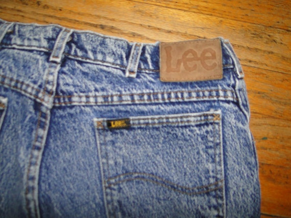 VINTAGE LEE Acid Wash Black Denim Jeans made in u… - image 1