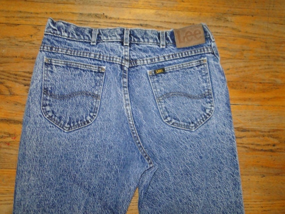 VINTAGE LEE Acid Wash Black Denim Jeans made in u… - image 6