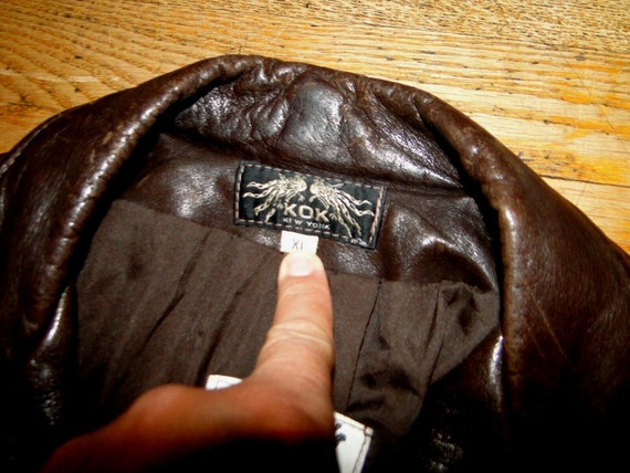 ブラウンレザージャケット 70s KoK ビンテージ 1970年代KOK