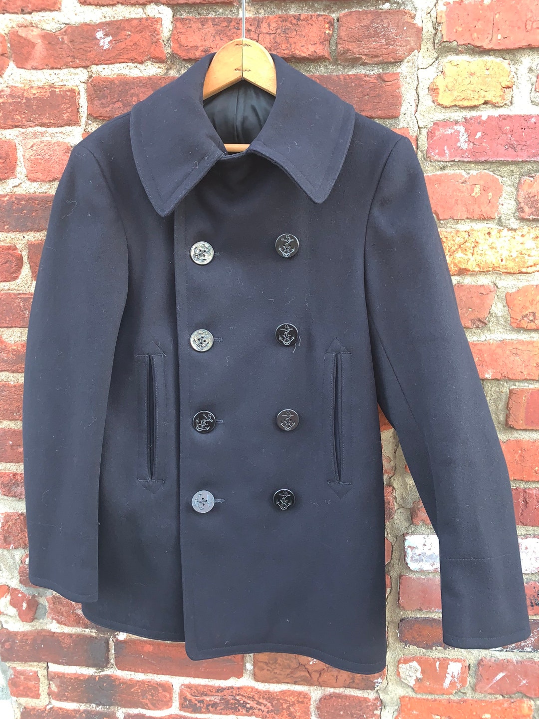 VINTAGE RARE Us Navy Wwii 10-button Pea Coat Jacket Sz 34 - Etsy
