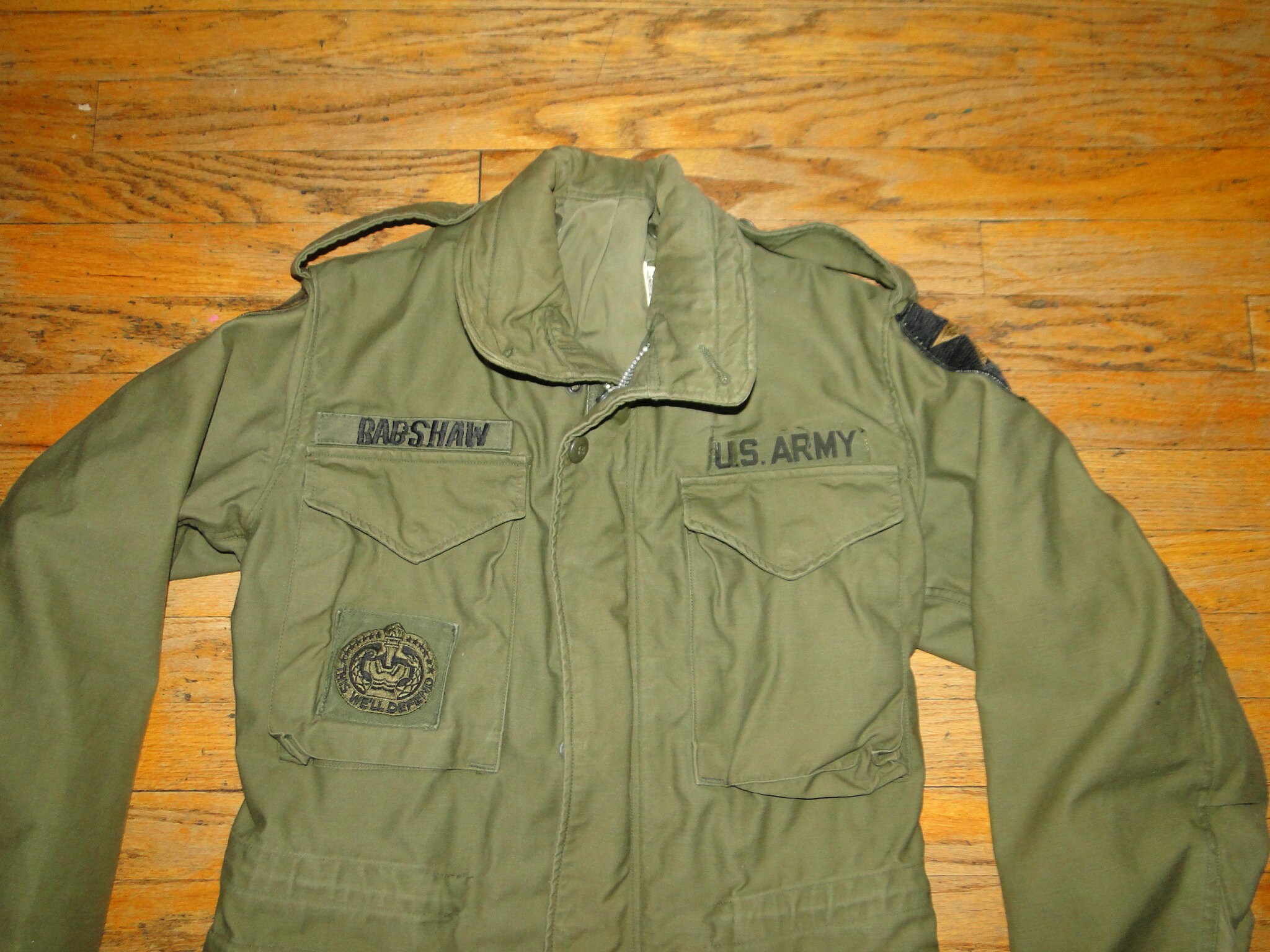 Vintage 1969 Field Jacket M 65 Cold Weather Og -107US