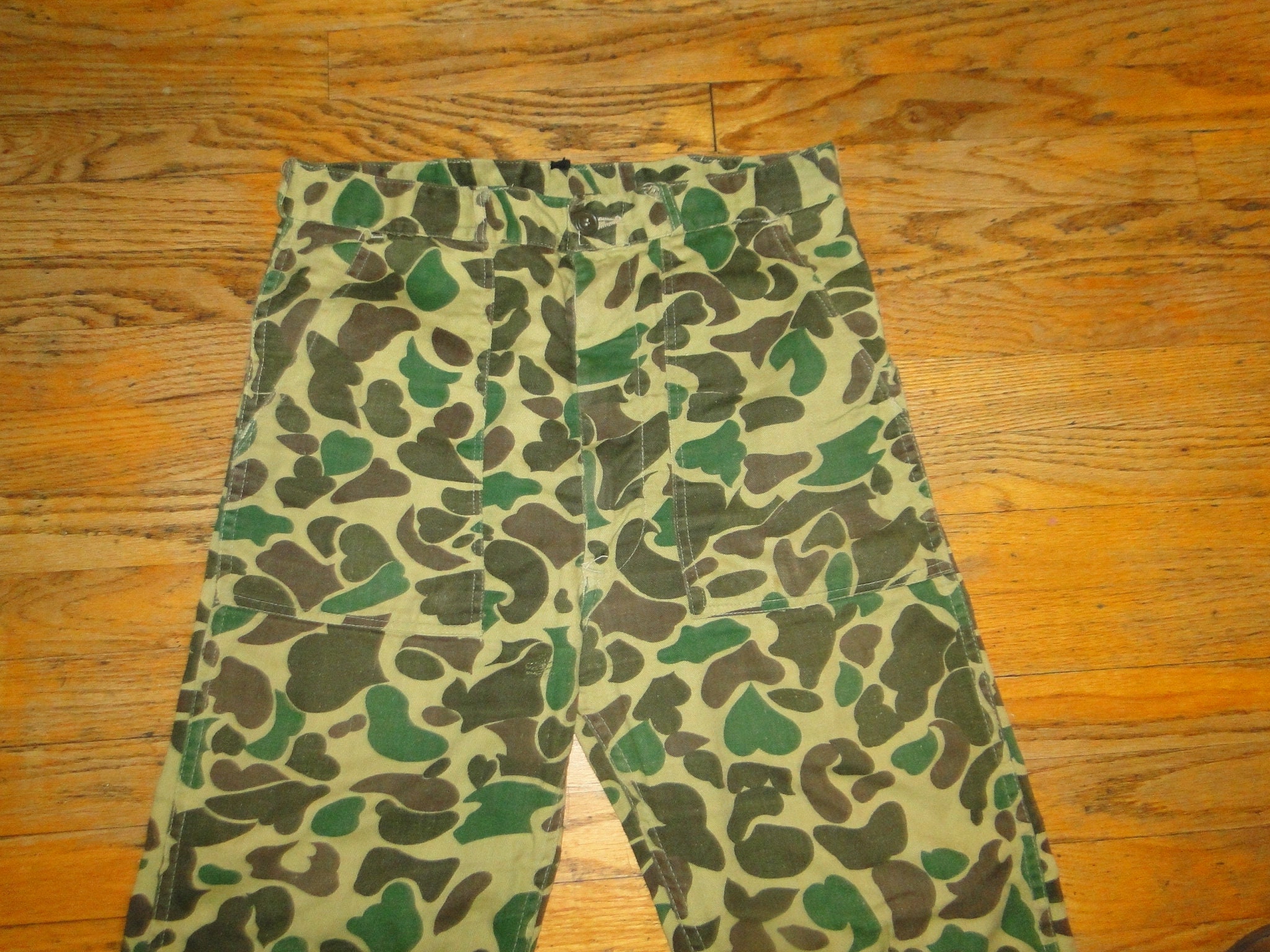 VINTAGE COTTON FROGSKIN Camo Pant Sz. 33 X 28 - Etsy