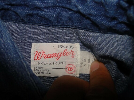 wrangler denim shirt vintage