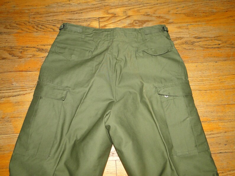 Vintage og-107 Vietnam War US Military Uniform Trousers pant BUTTON FLY 31x 33