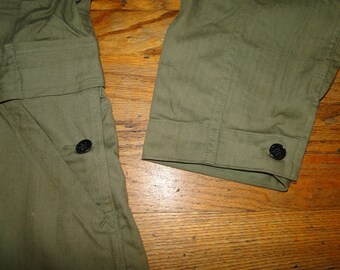 Vintage WWII US Army Military HBT 13 Star Button Uniform Suit