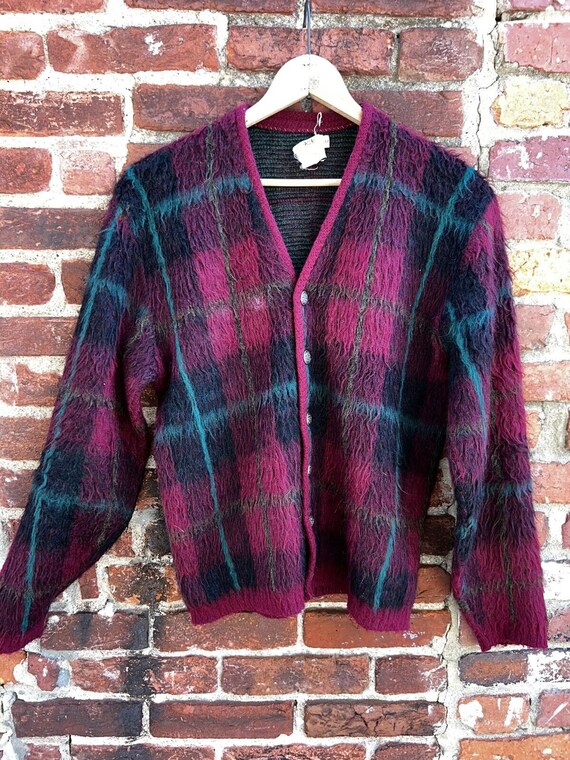 60s fuzzy mohair cardigan - Gem 60s fuzzy mohair cardigan - Gem