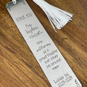 Teacher Bookmark Gift | Thank You For Being A Great Teacher | Personalized Teacher Christmas Gift | Favorite Teacher Gifts for Christmas