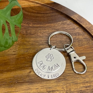 Dog Mom Keychain Dog Mom Gift Dog Lover Gift Dog Person Gift Dog Mom AF Fur Mama Fur Babies Dog Dad Keychain image 1