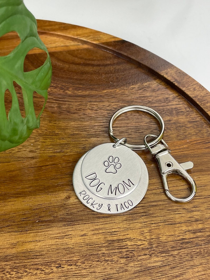 Dog Mom Keychain Dog Mom Gift Dog Lover Gift Dog Person Gift Dog Mom AF Fur Mama Fur Babies Dog Dad Keychain image 1