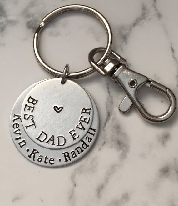 best dad ever keychain