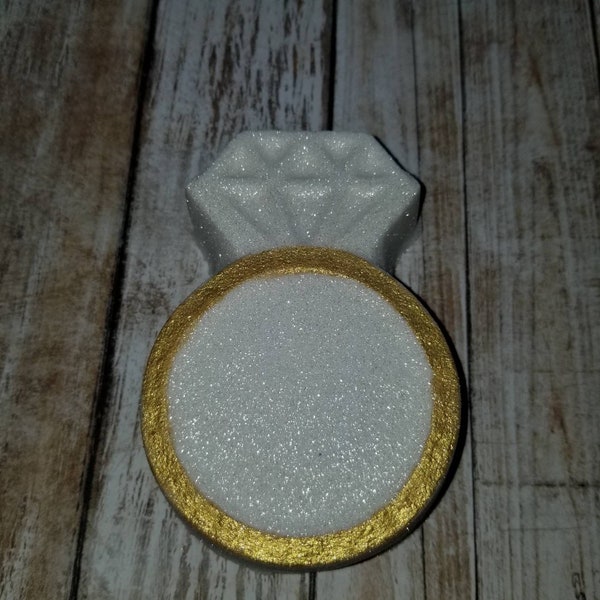 Diamond ring bath bomb, wedding bath bomb, marry me, party favors, she said yes, brides maids boxes, flower girl gifts, bride gifts
