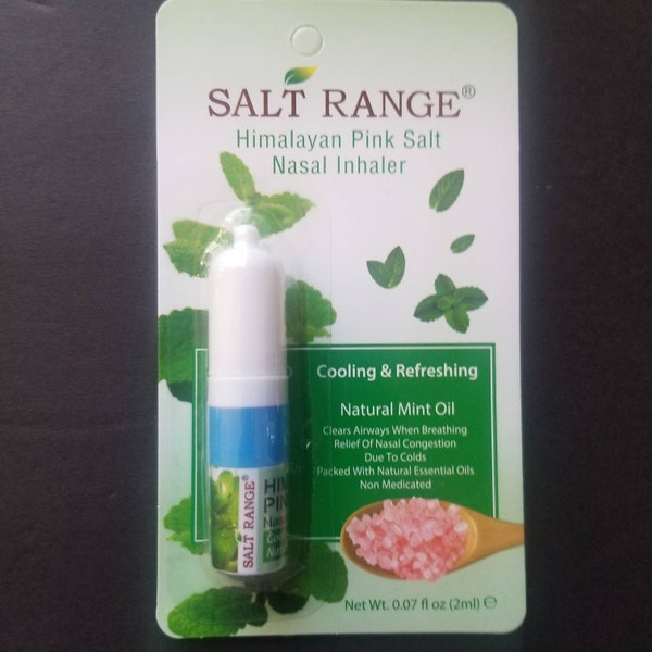 Himalayan pink salt nasal inhaler peppermint oil