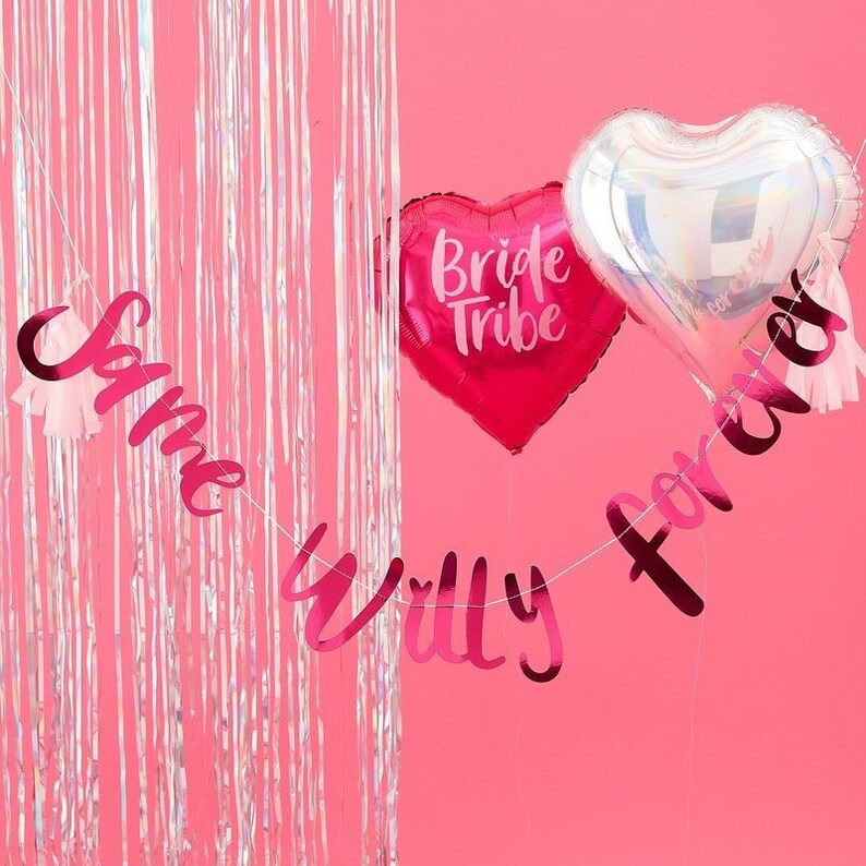 Bride Tribe GLASSES Bridal Shower Novelty Fun to Be Pink Iridescent Wedding Hen