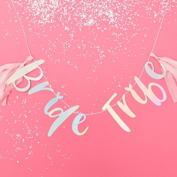 Bride Tribe GLASSES Bridal Shower Novelty Fun to Be Pink Iridescent Wedding Hen