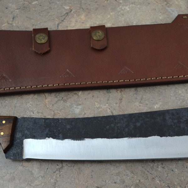 Custom Made Rail Track Forged Viking Machete Knife (SR 17)