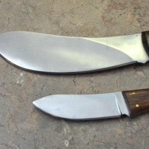 Lot of 2 Surgical Steel Nessmuk Model Hunting Knives Set With Walnut ...