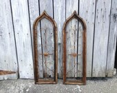 38 quot Arch Window Frame, Tuscan Decorative Window, Stained Wood