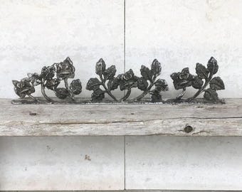 Metal Flower Embellishment Fence Topper Vintage Gingerbread Trim