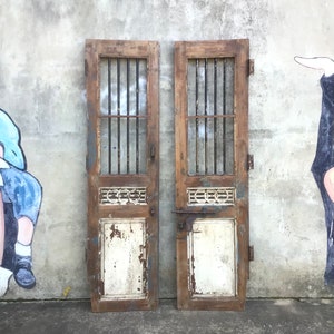 Vintage French Doors Salvage Double Doors Interior Exterior See Through Tops French Farmhouse Country English Cottage