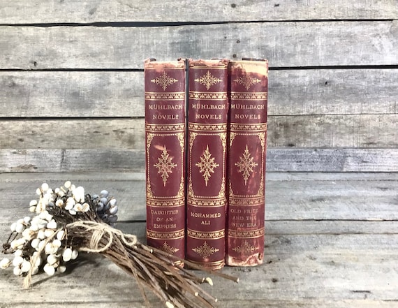 3-1894 Louise Muhlbach Historical Novels 3 Vol Antique Book Collection