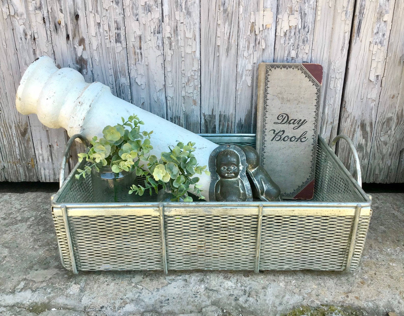 21 Vintage Metal Basket Tray Thick Quality Container Box Etsy